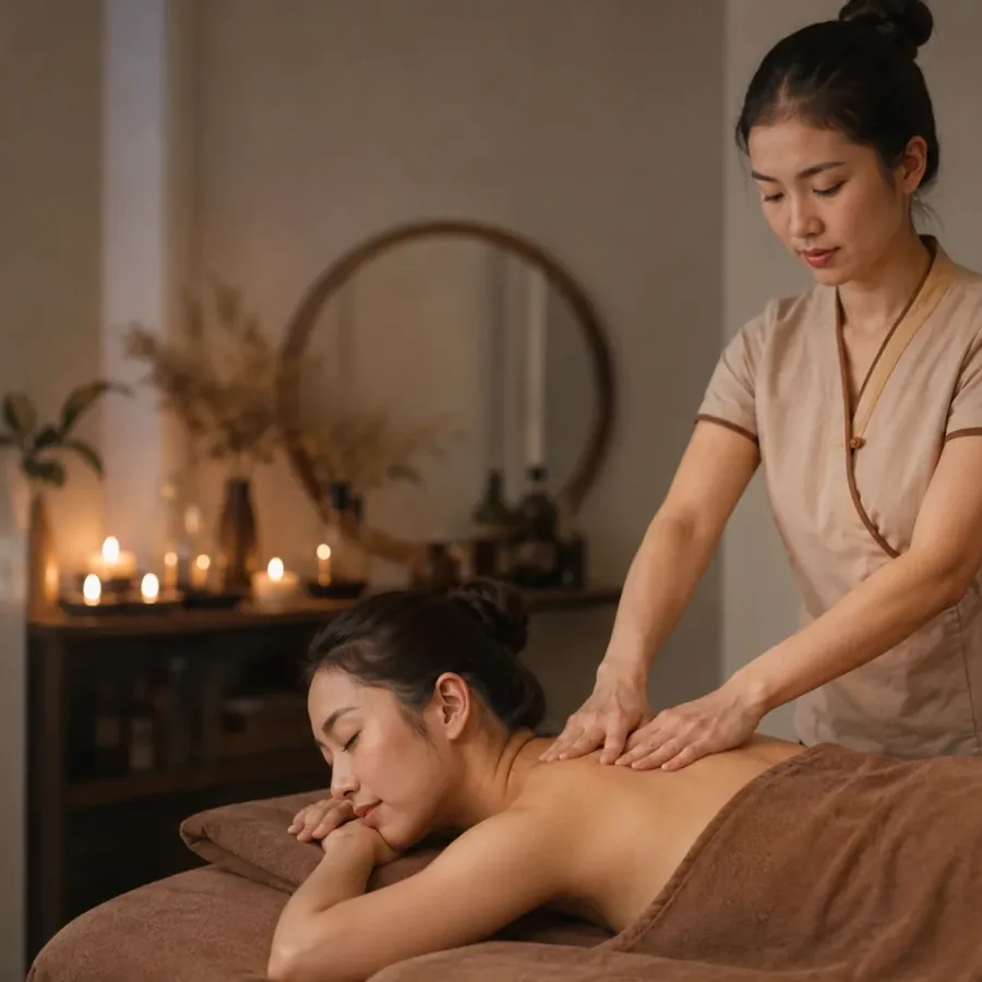 Kỹ thuật viên đang chăm sóc khách